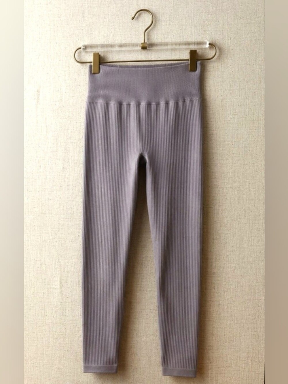 RARE Halara Soft OneForm Ribbed Seamless High-Waisted Leggings - Dusty Purple
